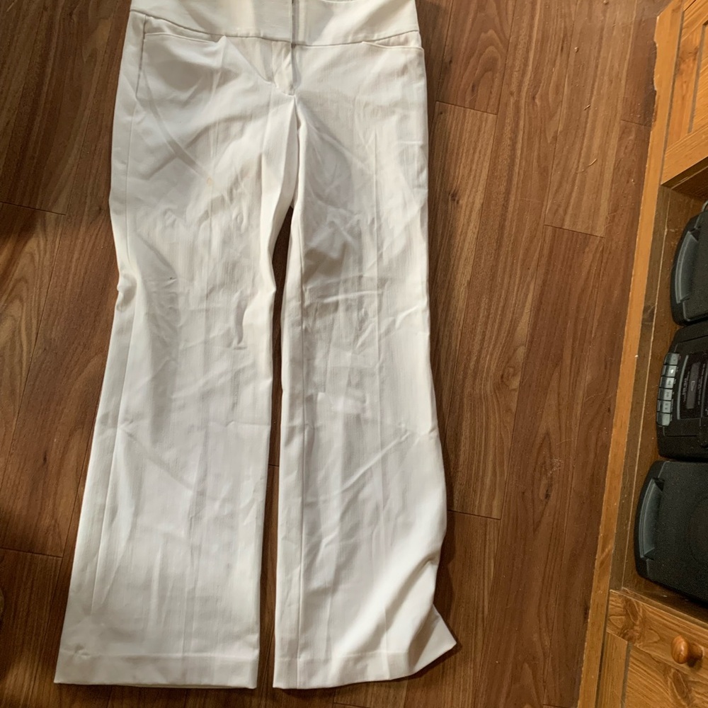 Express Editor White Wide-Leg Trouser